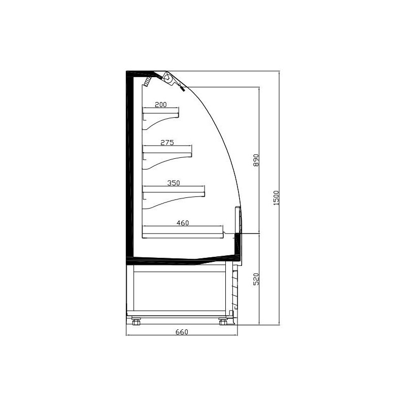 COMBISTEEL - Vitrine réfrigérée 1.5