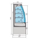 COMBISTEEL - Vitrine réfrigérée noah avec portes coulissantes 1.3