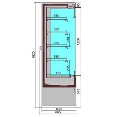 COMBISTEEL - Vitrine froide murale1.9
