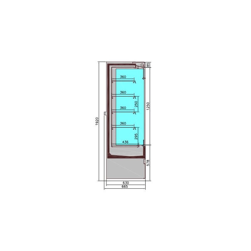 COMBISTEEL - Vitrine froide murale1.9