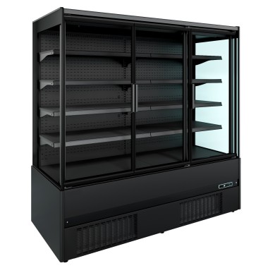 COMBISTEEL -Vitrine froide murale noire