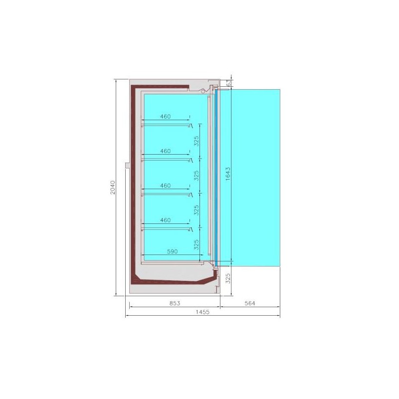 COMBISTEEL - Vitrine réfrigérée murale