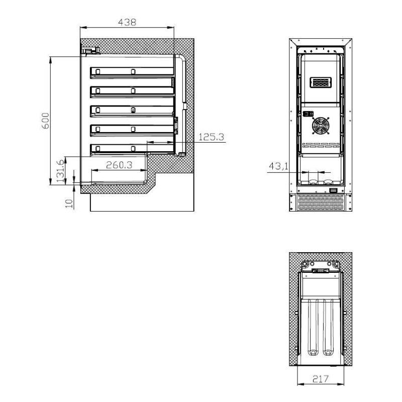COMBISTEEL - Cave à vin 50 litres