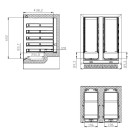 COMBISTEEL - Cave à vin 100l deux portes