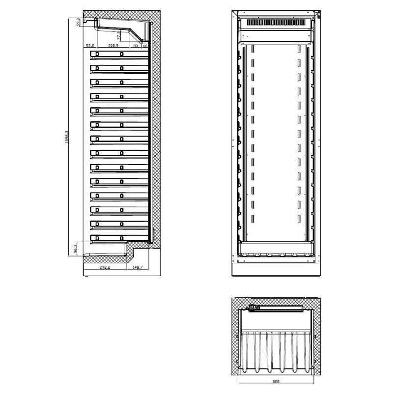 COMBISTEEL - Cave à vin 325 litres