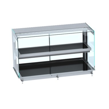 COMBISTEEL - Drop-in vitrine cubique noir chauffante