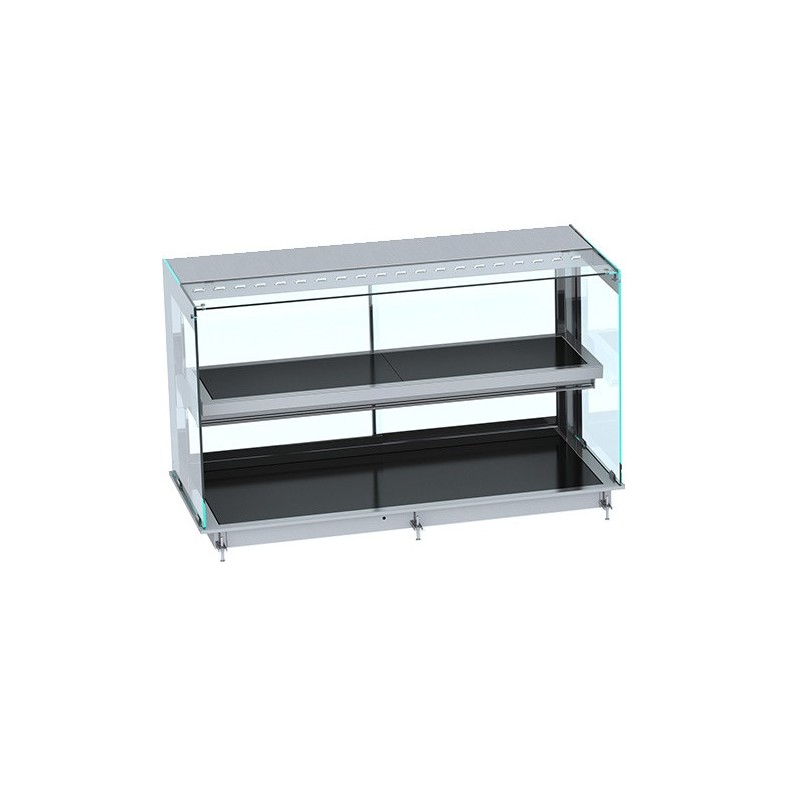 COMBISTEEL - Drop-in vitrine cubique noir chauffante
