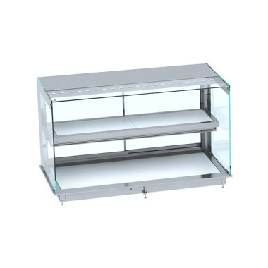 COMBISTEEL - Drop-in vitrine cubique chauffante blanche