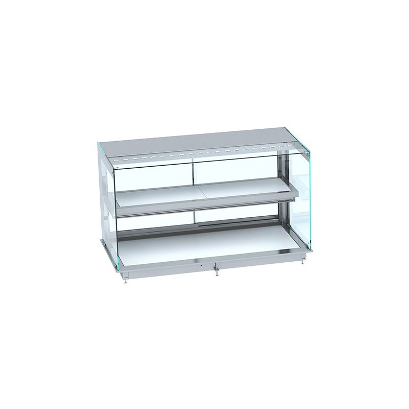 COMBISTEEL - Drop-in vitrine cubique chauffante blanche