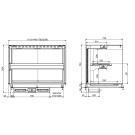 COMBISTEEL - Drop-in vitrine cubique chauffante blanche