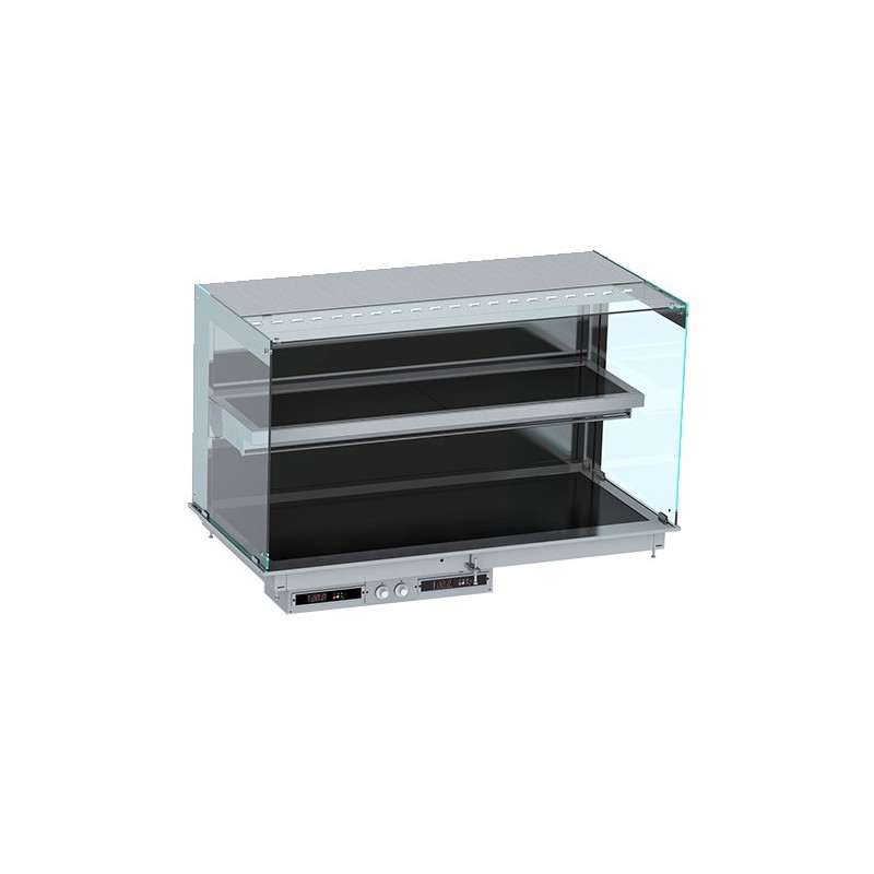 COMBISTEEL - Drop-in vitrine cubique chauffante mural