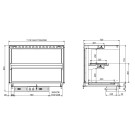 COMBISTEEL - Drop-in vitrine cubique chauffante avec plaque vitro ceramique modele mural - noir 5/1