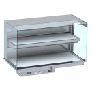 COMBISTEEL - Drop-in vitrine cubique chauffante avec plaque vitro ceramique modele mural - blanc 5/1