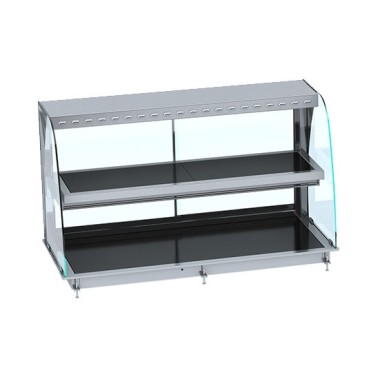 COMBISTEEL - Drop-in vitrine courbée chauffante noir