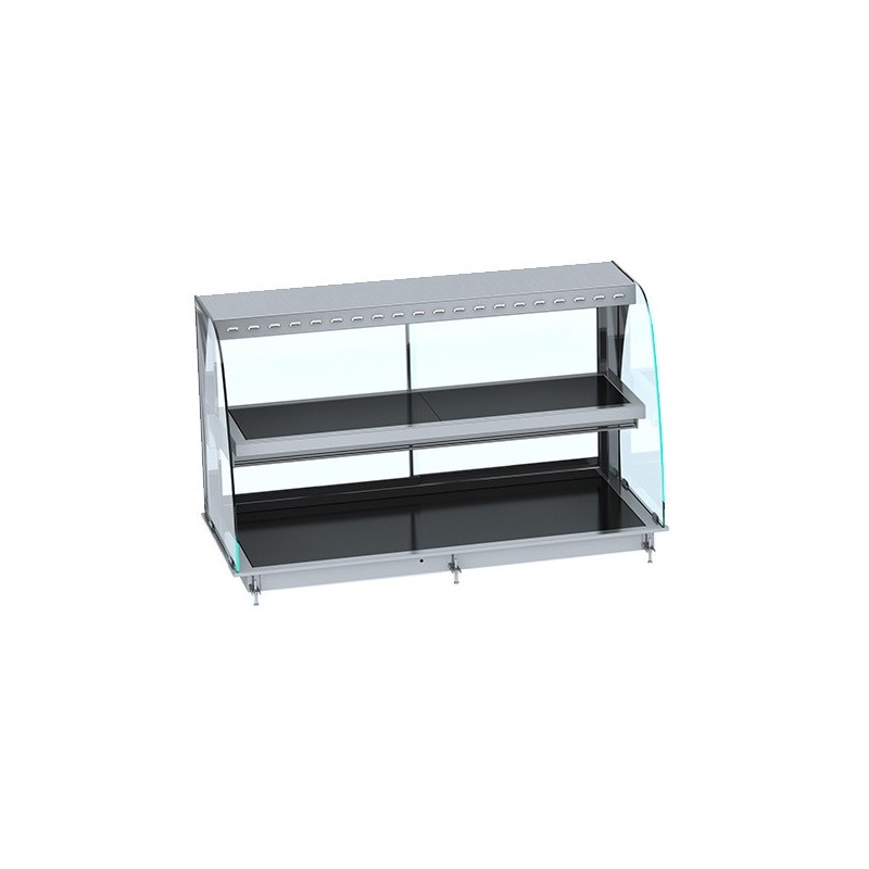 COMBISTEEL - Drop-in vitrine courbée chauffante noir
