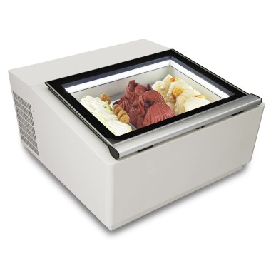 COMBISTEEL -  Vitrine à crème glacée blanc