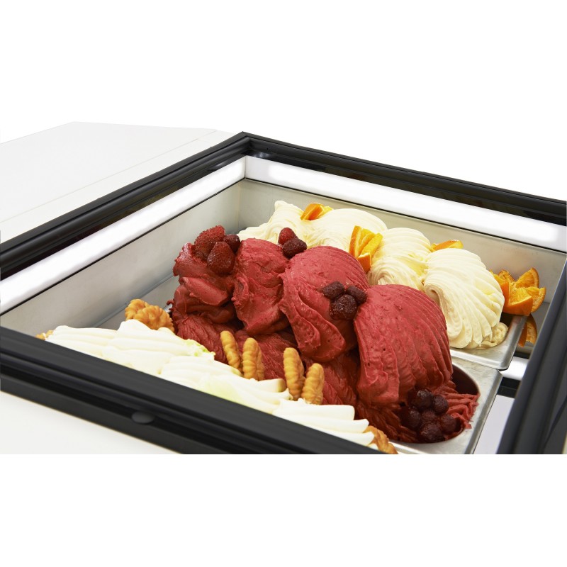 COMBISTEEL -  Vitrine à crème glacée blanc