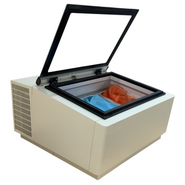 COMBISTEEL -  Table vitrine à crème glacée blanc