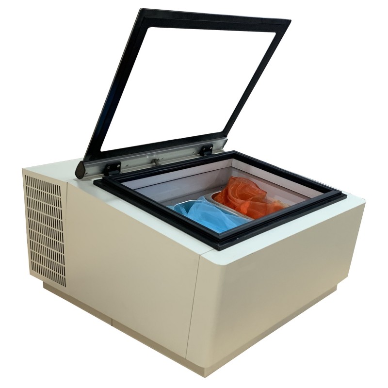 COMBISTEEL -  Table vitrine à crème glacée blanc