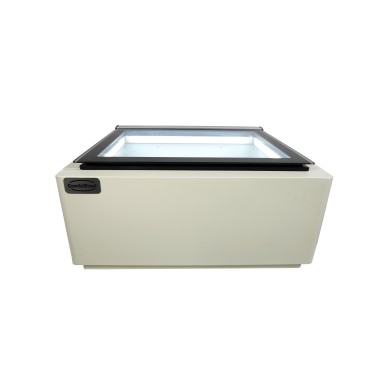 COMBISTEEL -  Table vitrine à crème glacée blanc