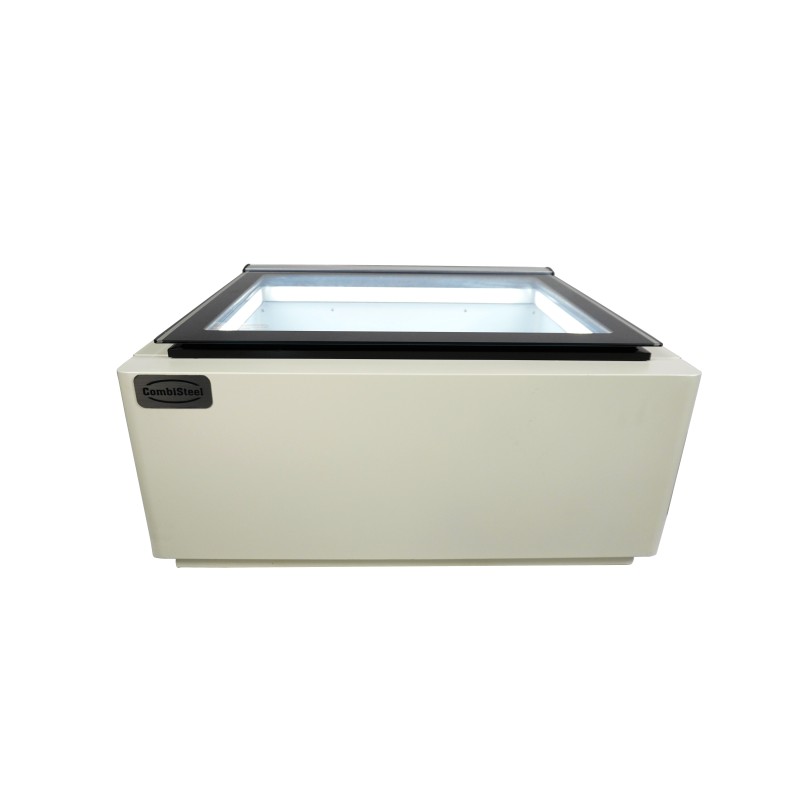 COMBISTEEL -  Table vitrine à crème glacée blanc