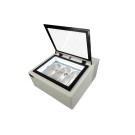 COMBISTEEL -  Table vitrine à crème glacée blanc