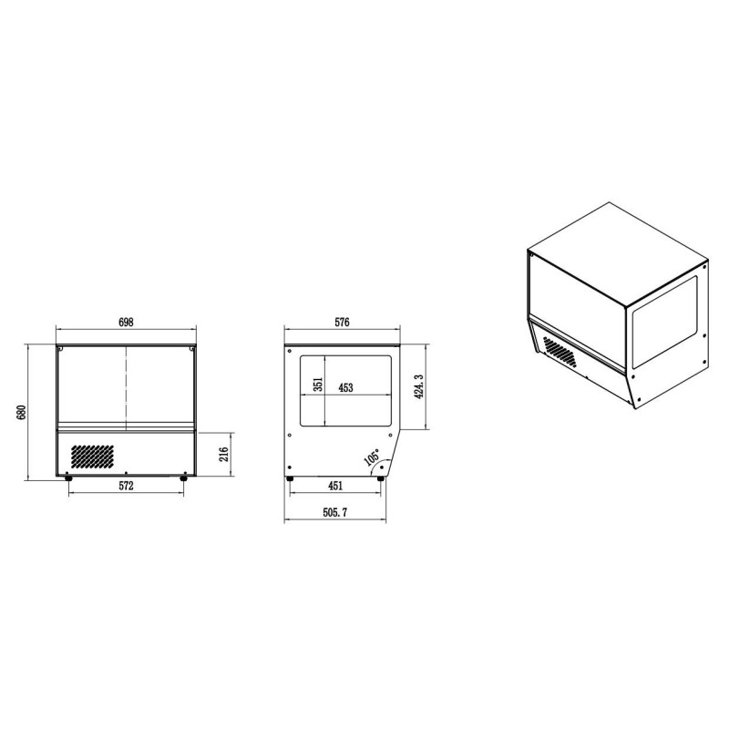 COMBISTEEL - Vitrine réfrigérée 125l