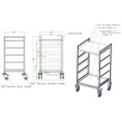 COMBISTEEL - Trolley pour paniers de lavage 500x500