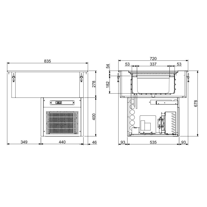COMBISTEEL - Drop-in bac à glace 4