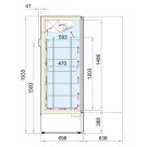 COMBISTEEL - Congélateur porte en verre ventilateur