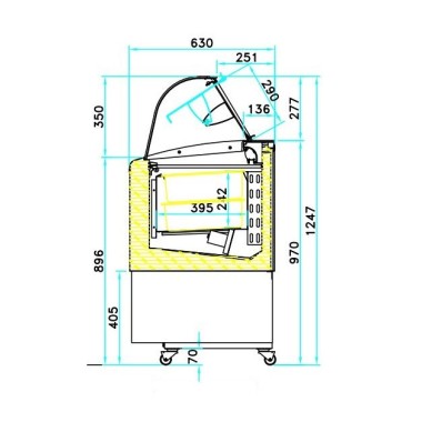 COMBISTEEL - Vitrine à creme glacée fiji 7