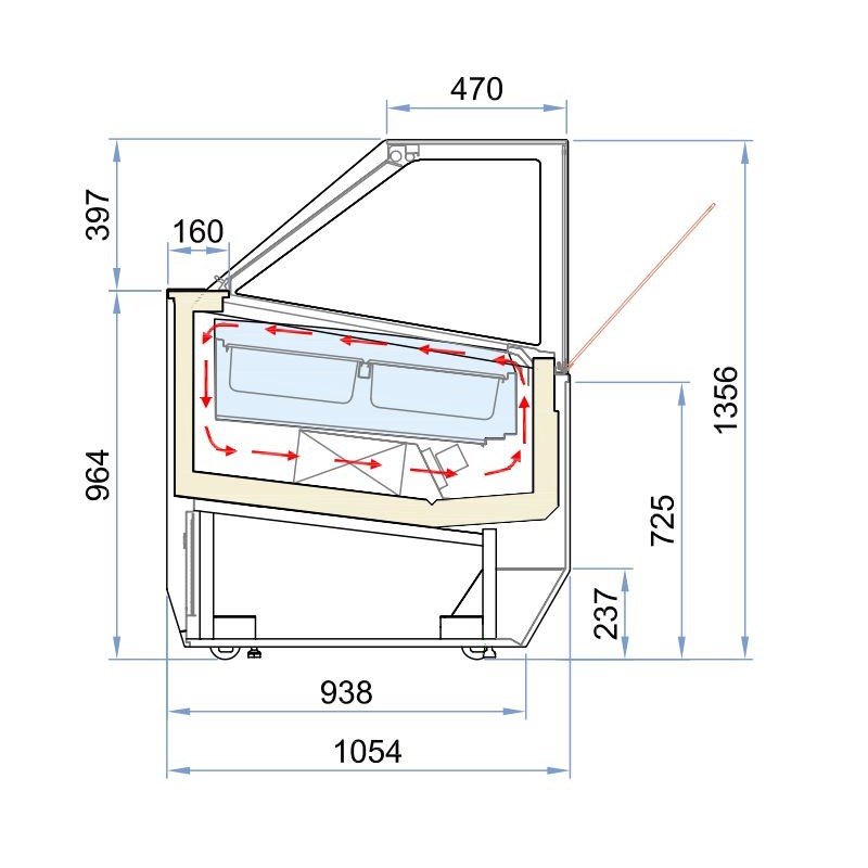 COMBISTEEL - Vitrine à creme glacée millenium 16