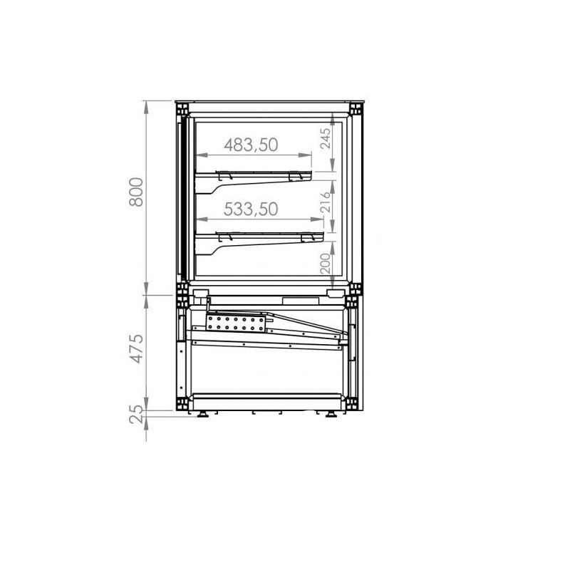 COMBISTEEL - Vitrine réfrigérée 600l