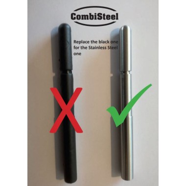 COMBISTEEL - Barre de pression en inox relative aux verrouillage des chambres froides positif / negatif lors du montage, tige n