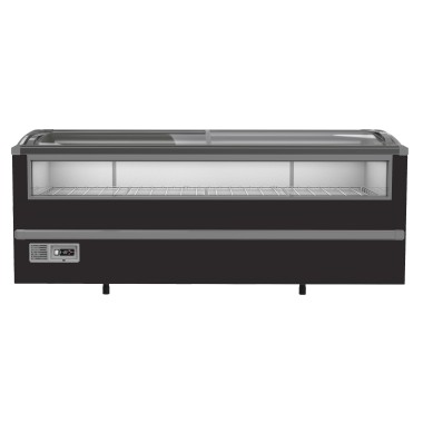COMBISTEEL - Congélateur bahut pour supermarché noir 2125
