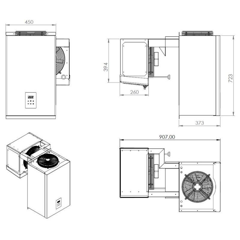 COMBISTEEL - Unité de refroidissement type négatif 2-4 m3