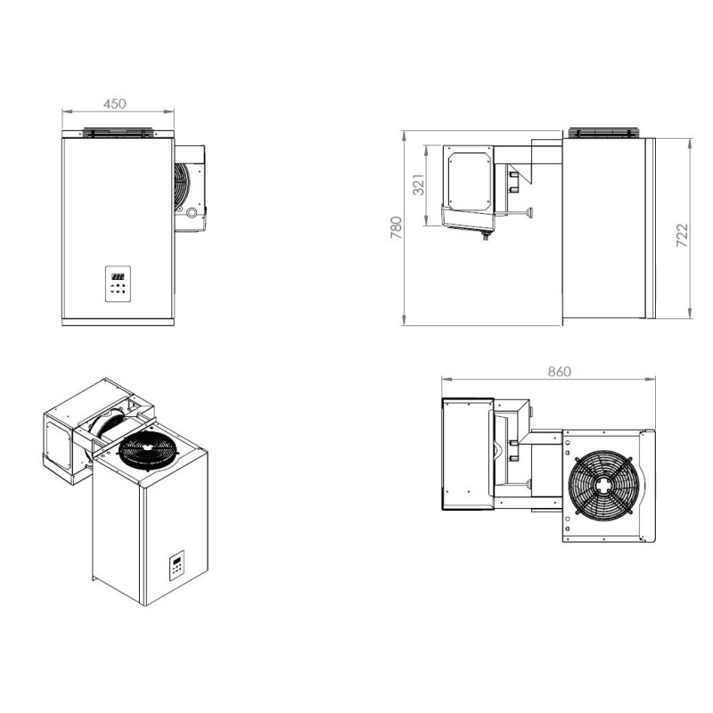 COMBISTEEL - Moteur de chambre froide type positif 4,1-6,5 m3
