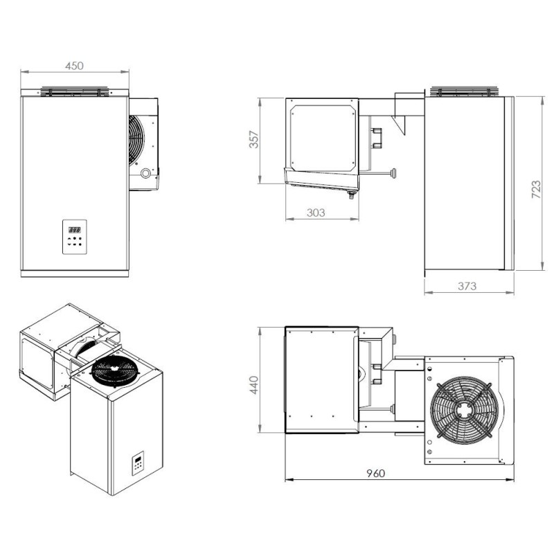 COMBISTEEL - Unité de réfroidissement type positif 6,6-9 m3