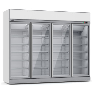 COMBISTEEL - Réfrigérateur 4 portes en verre ins-2060r