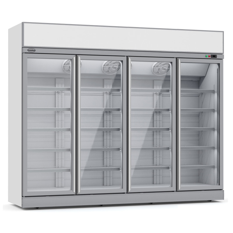 COMBISTEEL - Réfrigérateur 4 portes en verre ins-2060r