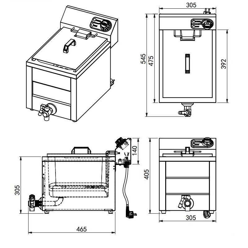 COMBISTEEL - Friteuse électrique