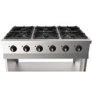 COMBISTEEL - Cuisinière à gaz 6 bruleurs