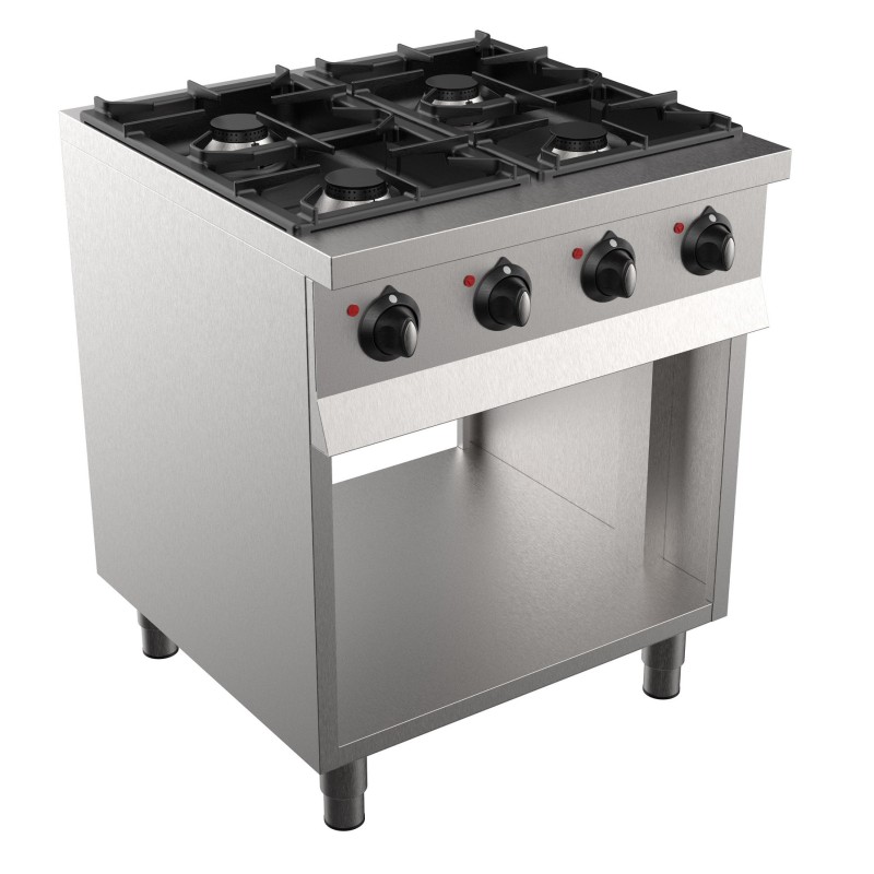 COMBISTEEL - Cuisinière à gaz 4 bruleurs