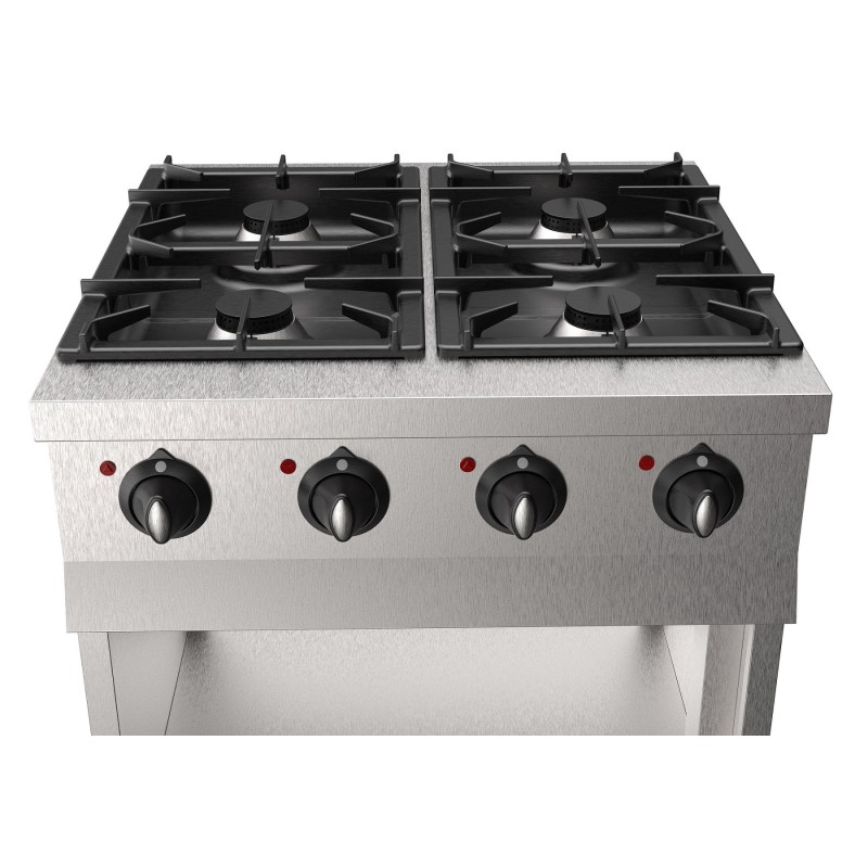 COMBISTEEL - Cuisinière à gaz 4 bruleurs