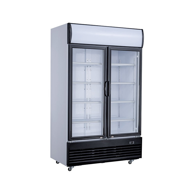 COMBISTEEL - Réfrigérateur 2 portes en verre 800l