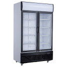 COMBISTEEL - Réfrigérateur 2 portes en verre 800l
