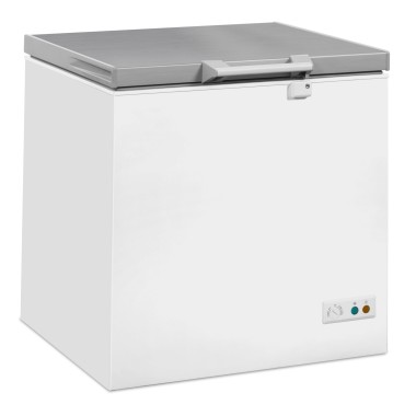 COMBISTEEL - Congélateur bahut couvercle en inox 202 l