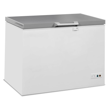 COMBISTEEL - Congélateur bahut couvercle en inox 305 l