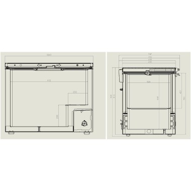 COMBISTEEL - Congélateur bahut couvercle en inox 305 l