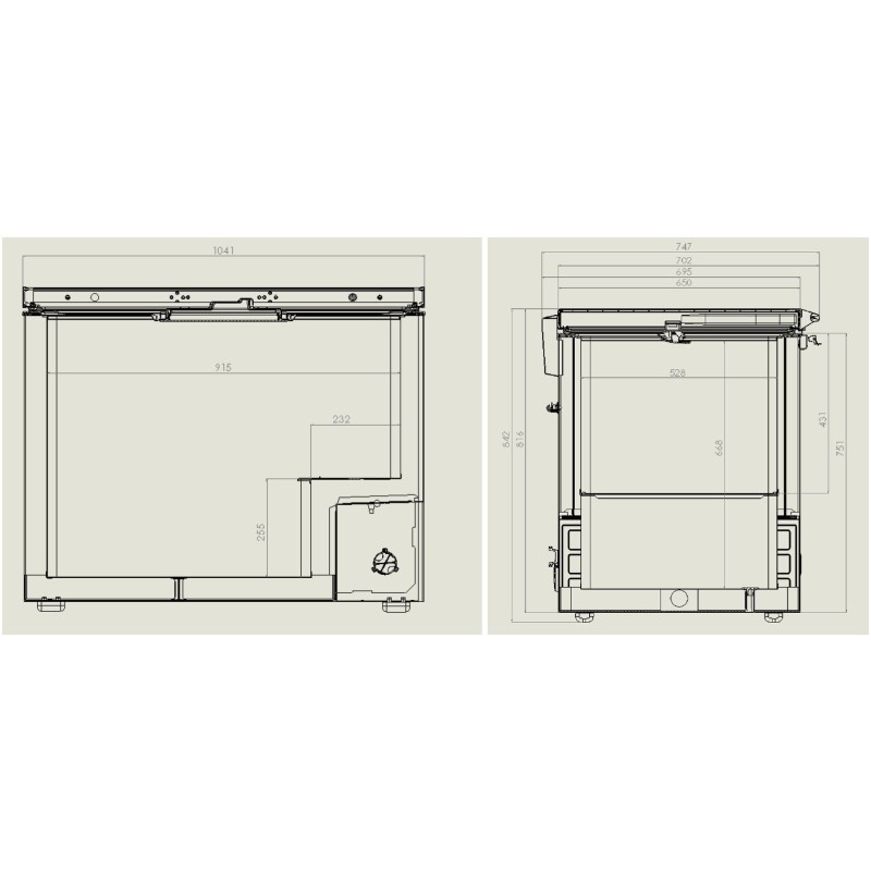 COMBISTEEL - Congélateur bahut couvercle en inox 305 l